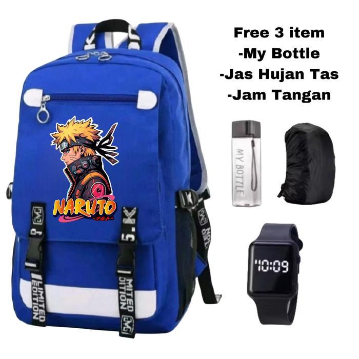 Tas Ransel Naruto Anime-Tas Sekolah Naruto Uzumaki-Backpack Karakter Naruto-Tas Anak Cowok Anime