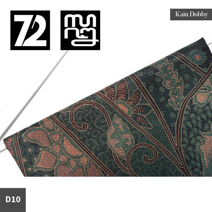 KAIN BATIK Bahan Dobby Motif Kembang Bali Warna Hijau Hitam 725003 Cap 72 Jarik Jarit Samping Kebat