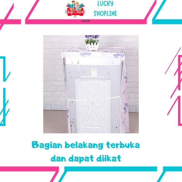 NEWW cover mesin cuci 2 tabung - sarung mesin cuci 2 tabung - cover mesin cuci - ukuran 6-18kg Bunga