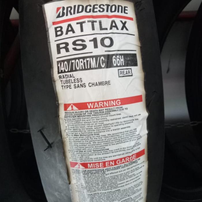 Ban Luar Battlax Rs 10 Ukuran 140/70-17 Battlax Tubeless