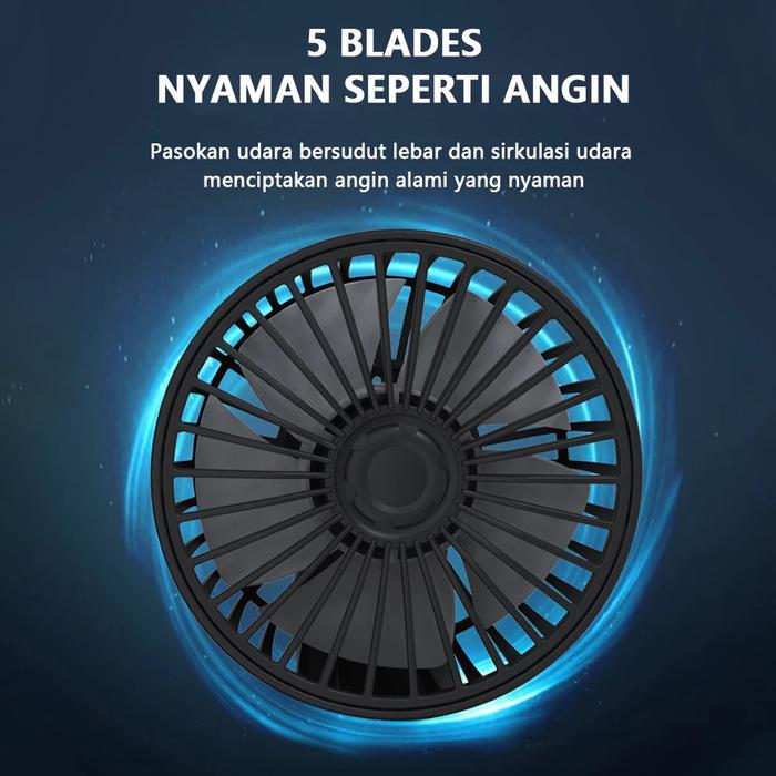TERLARIS Kipas Angin Mobil Double Blower - Kipas Dual USB Powerful untuk Mobil Truk & Meja Kerja