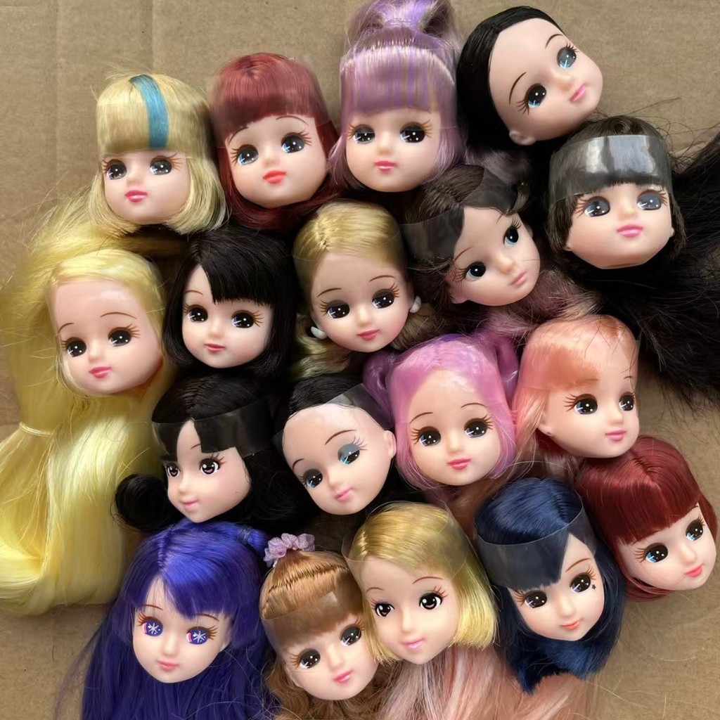 Licca Bobo Hair Doll Heads Diy Doll Decors Figures Licca Jenny Doll Head Parts Girl Collect Gifts