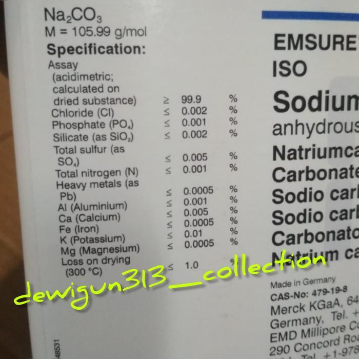 SODIUM CARBONATE ANHYDROUS / NA2CO3 REPACK 10 GRAM MERCK
