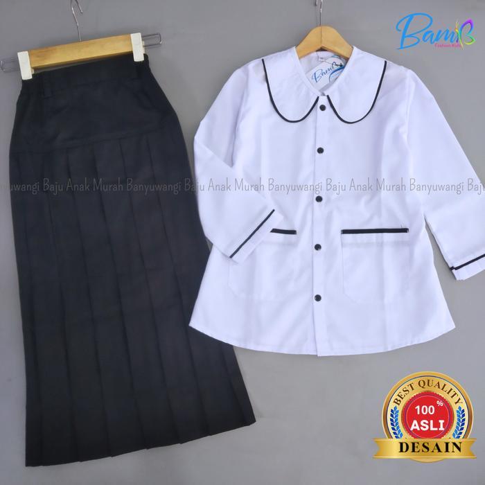 Best Seller Original Setelan Hitam Putih Anak Atasan Kemeja Putih Rok Hitam Bisa Beli Kemeja Saja