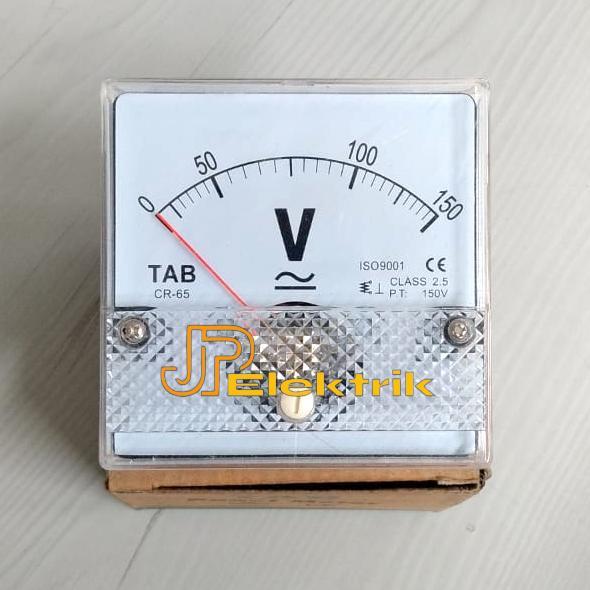 Voltmeter Analog Ac/Dc Cr-65 150V / 300V / 500V Volt Meter Jarum