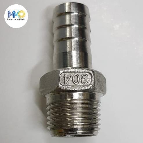 Neple Selang Drat Luar 1/2 x Selang 1/2 SS