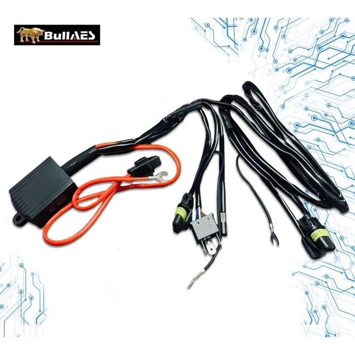 Kabel Set Relay Sekring Hid Led Biled Mobil Merk Aes
