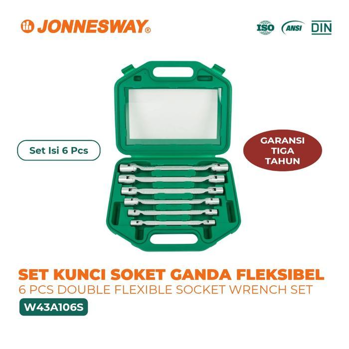 TERLARIS JONNESWAY Set Kunci Soket Ganda Fleksibel Sok Shock Sock Ganda Fleksibel Ring Socket Ganda