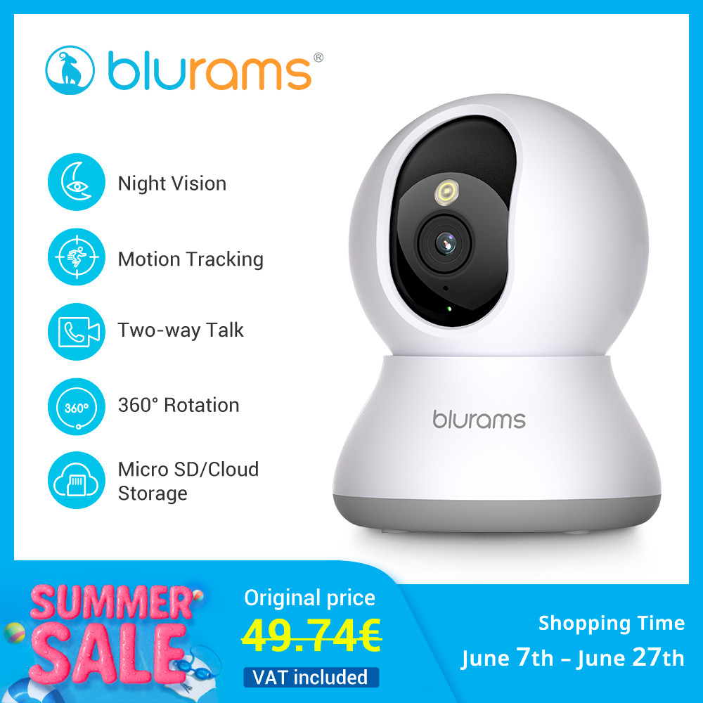 blurams Pet Camera 2K, 360 Indoor Security Camera, Dog Camera with Phone App, PTZ Cameras for Home