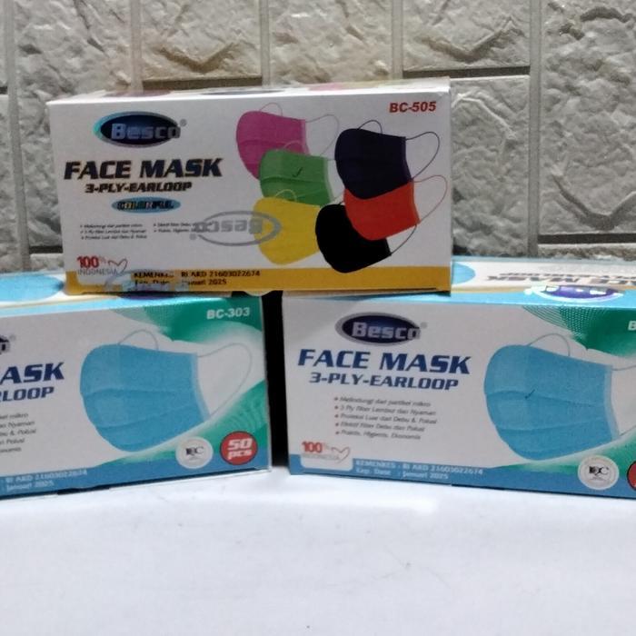 langsung order saja] Masker 3-ply-earloop Besco BC-303