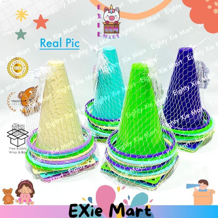 JTTOP" MAINAN ANAK LEMPAR CINCIN BESAR - CONE KERUCUT PLUS RING - CONE RINTANGAN OLAHRAGA [YG25]