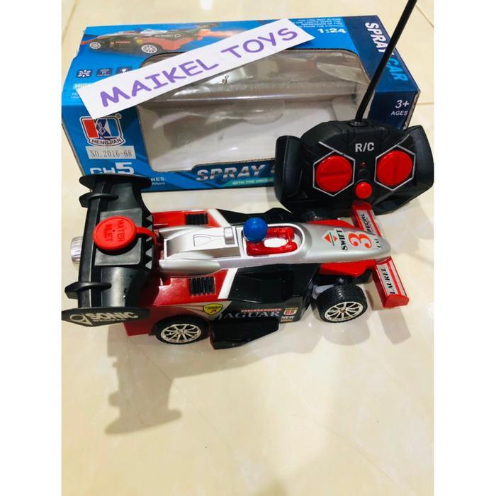 Mainan Mobil Balap remot bisa keluar asap