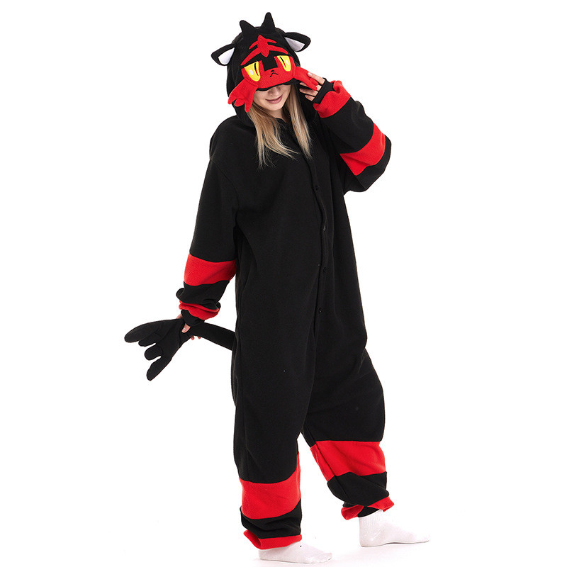 TAKARA TOMY Pajamas Pokemon Onesie Litten Kigurumi Cat Anime Pijama Jumpsuit Halloween Christmas