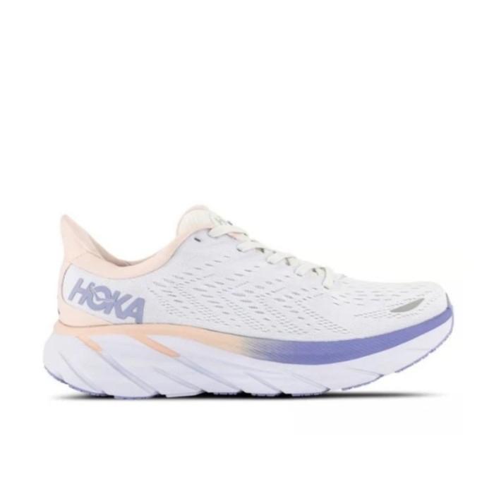 Aasics Runners - Sepatu Hoka One One Clifton 8 Women'S Running Shoes - Blanc Mangano