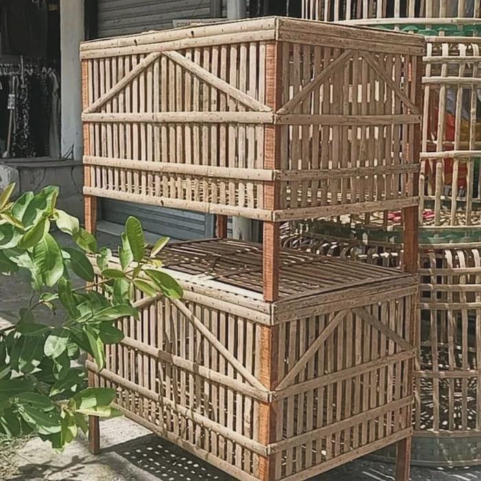 Box DOC Anakan Ayam Rakitan Kandang Bambu Praktis & Kokoh Hemat Ongkir, Cocok untuk Peternakan Ayam