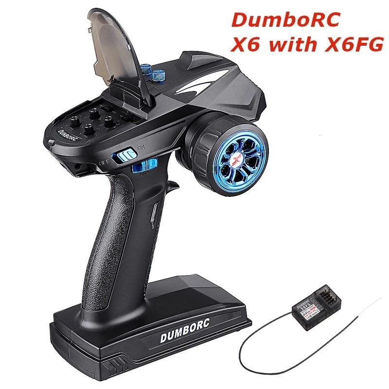 DumboRC X6 RC Transmitter 2.4G 6CH with X6FG Receiver RC Car Accessory Remote Control Boat Tank RC V