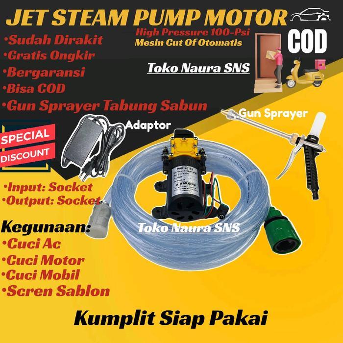 Alat Cuci Steam Motor/Mobil/Ac Otomatis Paket Set Guntabung Sabun