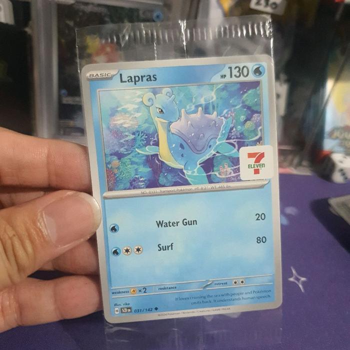 Lapras Promo Seven Eleven Sealed 031/142 kartu pokemon TCG English