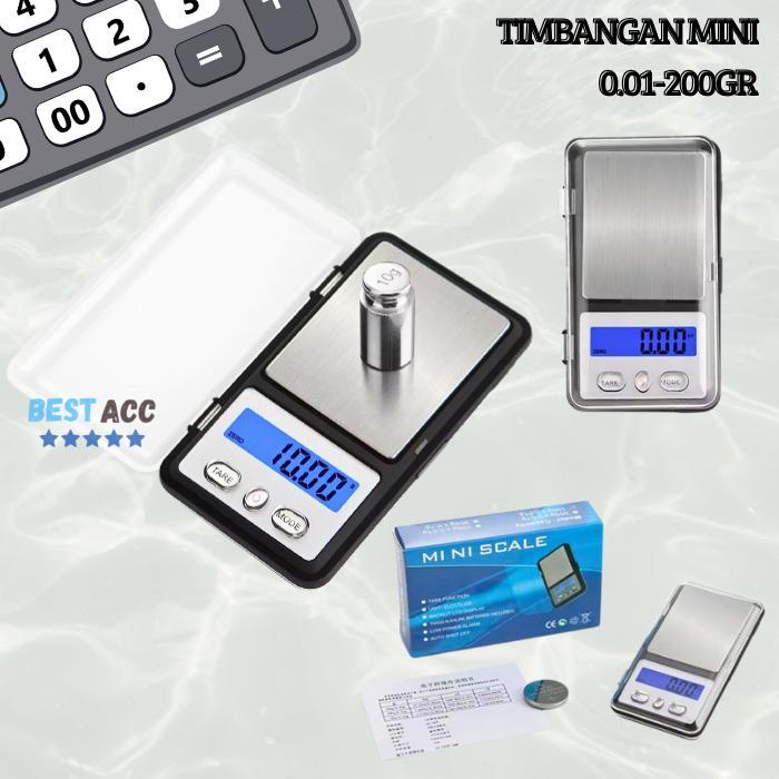 Timbangan 0.01-200 Gram Digital Pocket Scale Mini Scale