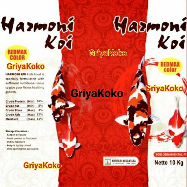 Harmoni Koi Redmax Color/pakan koi harmoni koi redmax color 10kg 5mm