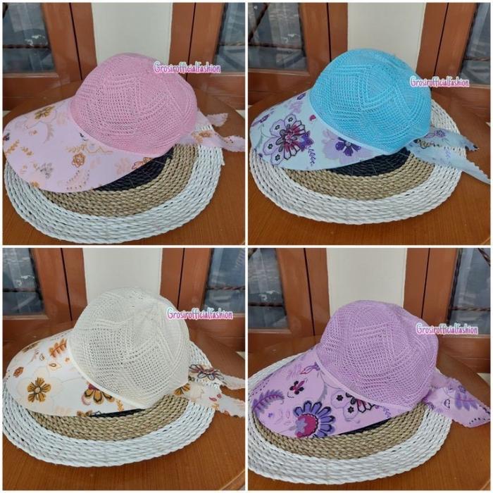 LUFFYSTORE.ID - Topi Caddy Rajut Topi Golf Topi Caddy bunga Topi dewasa Visor rajut