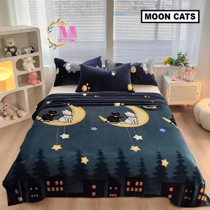 PAKET HEMAT ISI 5 SELIMUT KARAKTER DEWASA MURAH& Kain