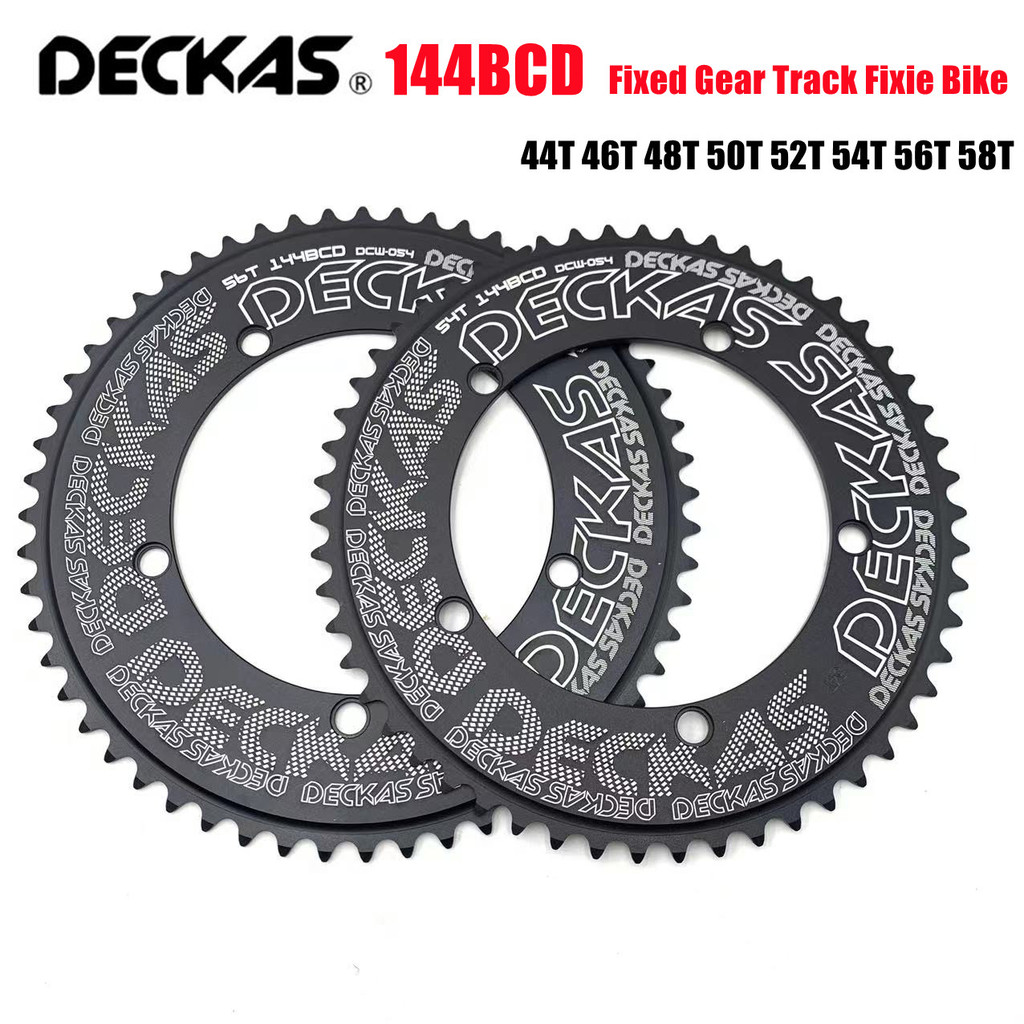 Deckas 144Bcd Fixed Gear Fixie Round Chain Ring Track 44T-58T Tooth 144 Bcd Special Single Speed