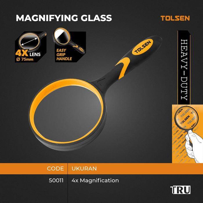 ASLI Kaca Pembesar / Lup Handheld Magnifier / Magnifying Glass 75mm Tolsen READY STOCK