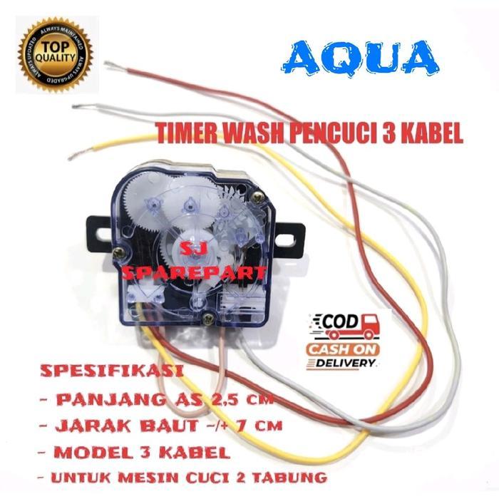TIMER WASH MESIN CUCI AQUA 2 TABUNG 3 KABEL / TIMER MESIN CUCI AQUA
