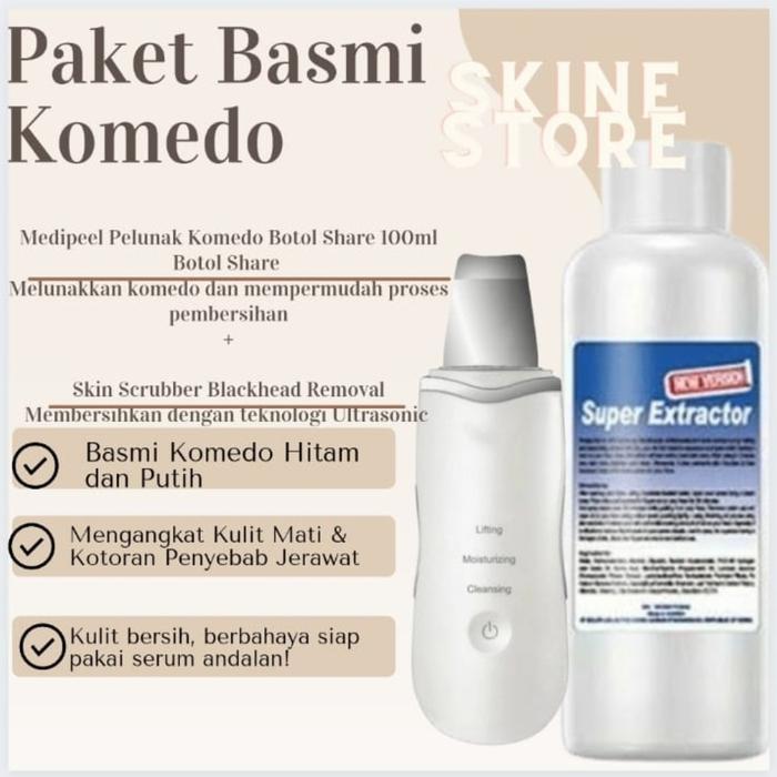 PAKET BASMI KOMEDO PELUNAK KOMEDO 100ML DAN SCRUBBER SILAHKAN DI ORDER