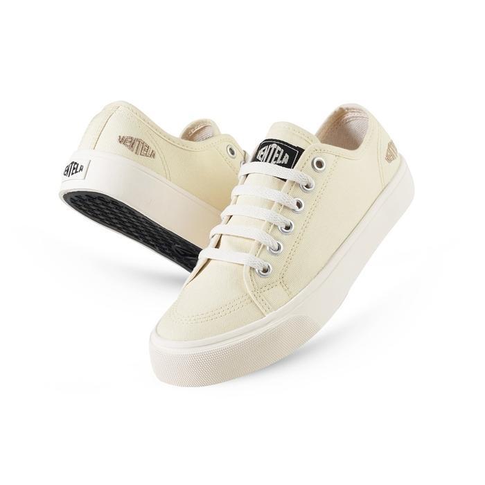 Sepatu Ventela Alpha Low Wanita Pria Casual Shoes Ventela Official Canvas Black Putih Sneakers Full