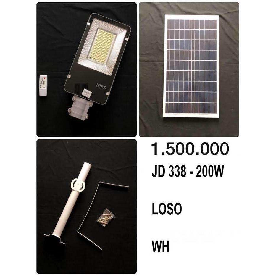 Lampu LED PJU SOLAR panel 200watt IP65 outdoor ALL IN ONE