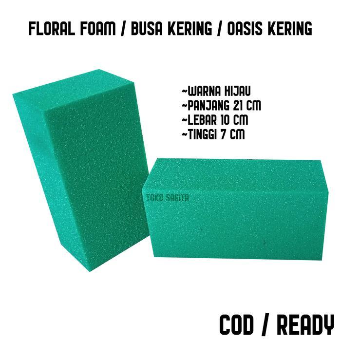 "New" BUSA KERING oasis kering FLORAL FOAM gabus BUSA TANAMAN PLASTIK warna Hijau dan Putih