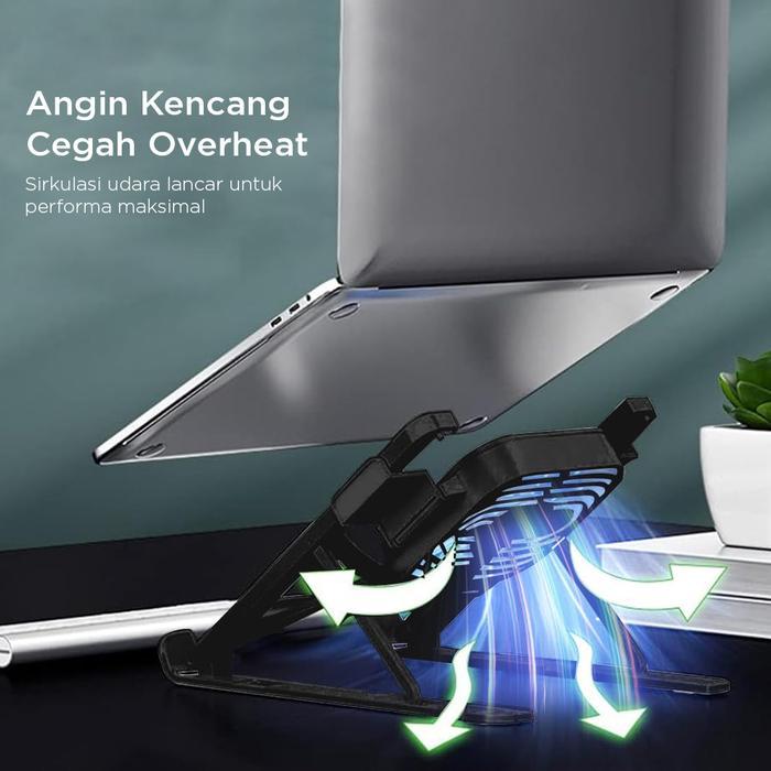 Stand Laptop - Cooling Pad Laptop - Portable Laptop Stand 11 - 17 Inch Foldable 13 Level Dgn Cooling