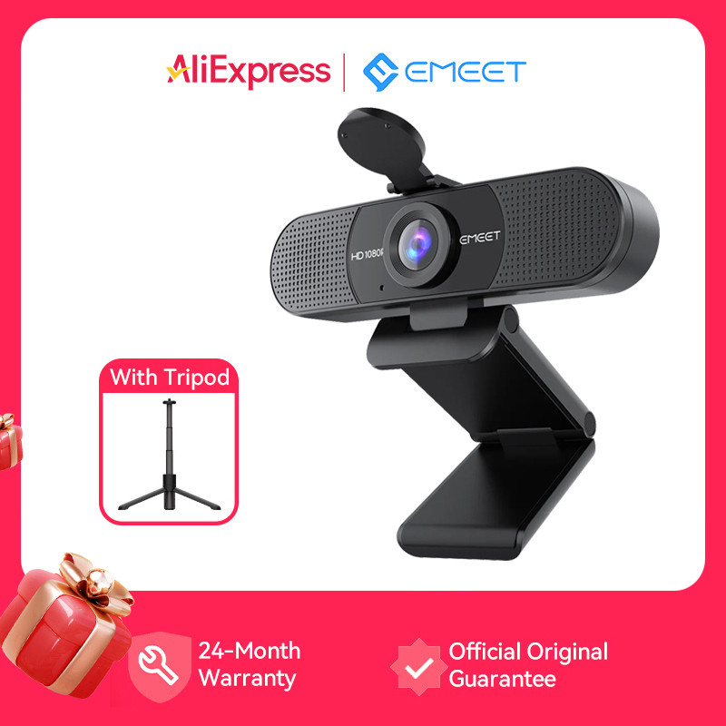 Webcam 1080P Full HD Web Camera EMEET C960 Computer Camera With Tripod & Microphone 90FOV Web Cam