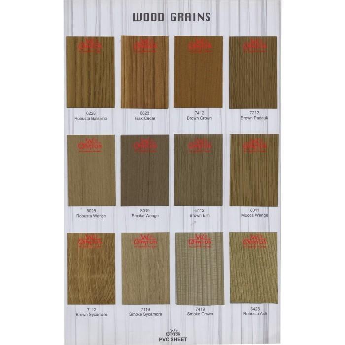 Decosheet PVCSheet WINSTON SeratKayu Cambium Woods Grains Siap Kirim