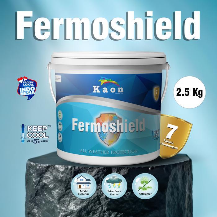 v Fermoshield Exterior Wall Paint 2.5KG Cat Premium Anti Pudar & Tahan Air untuk Tembok Luar Rumah