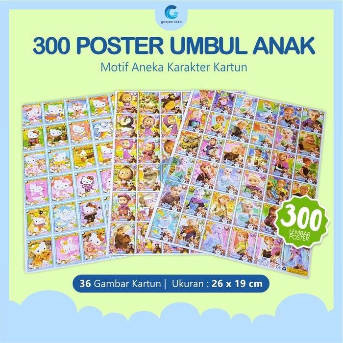 Mainan Anak Gambaran Umbul Paket 300 Pcs Poster Umbul