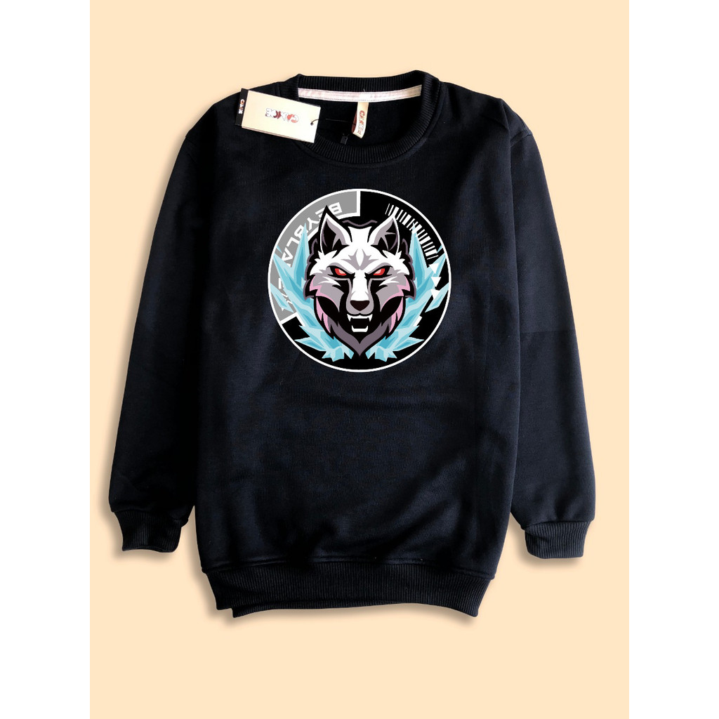 Sweater Sweatshirt Anime Beyblade X Gear Chip logo silver wolf