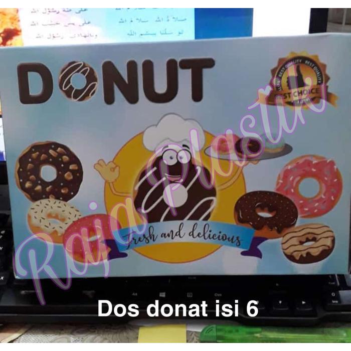 (PROMO RAMADHAN) DOS DONAT ISI 6 MOTIF / KARDUS DONAT ISI 6 MOTIF PREMIUM TERMURAH TERLARIS