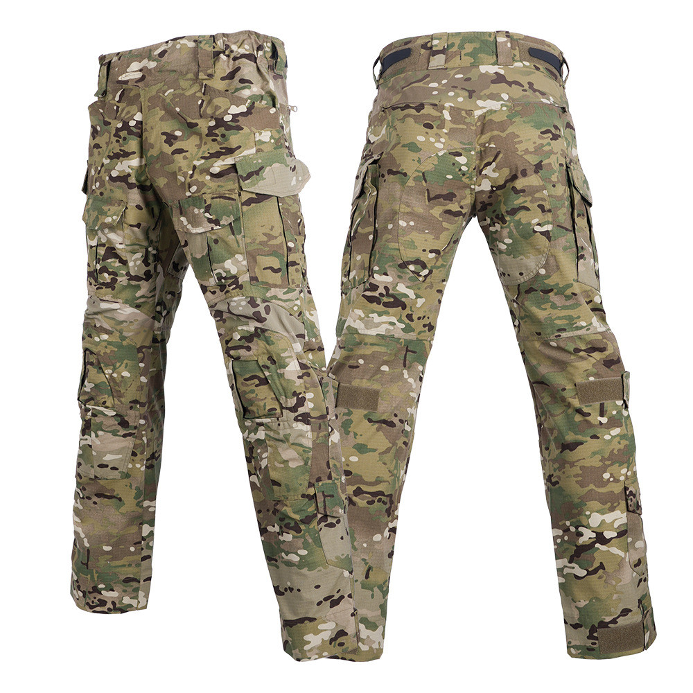 Men At Camo Cargo Pants Outdoor Tactical Training Trousers Camouflage Multicam Trekking Hunting