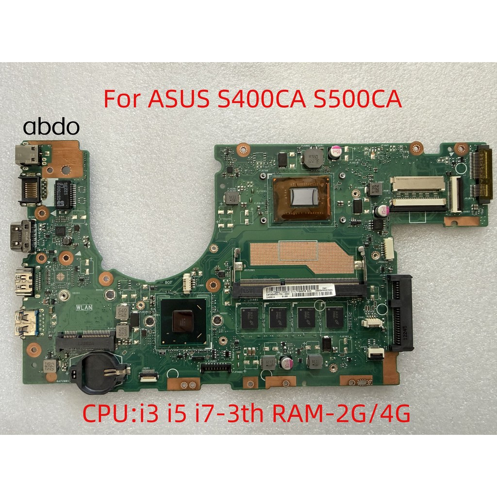 S400CA Mainboard For ASUS S500CA S400C S500C S400 S500 Laptop Motherboard With CPU I3 I5 I7 3th Gen