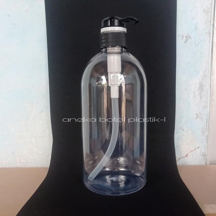 "New" Botol Kosong 1 Liter 1000ml Pump Pompa Plastik Pet Tebal Bening Sabun