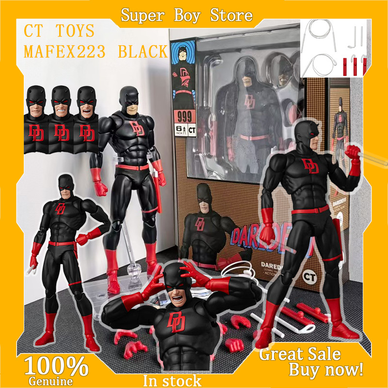 In Stock Mafex 223 Ct Toys Daredevil Black Figure Anime Daredevil Comic Version Action Figures Pvc