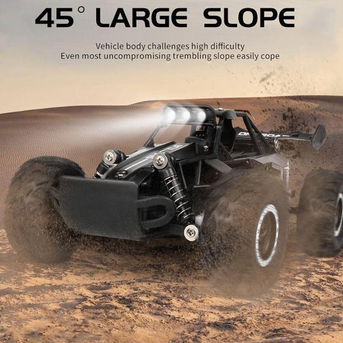 GIGITOYMobil RC Drift 1:16 Kecepatan Tinggi, Kontrol Remote Alloy 2.4GHz, Lampu LED, Off-Road Racing