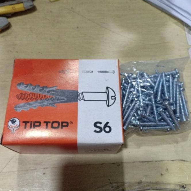 "New" Fisher S6 dan sekrup viser + skrup tip top isi 100 pcs warna abu abu