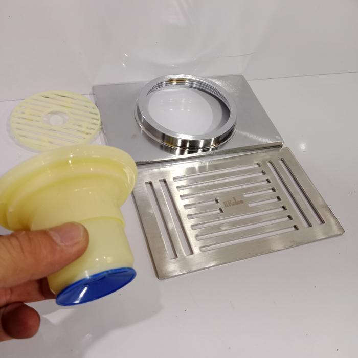Floor Drain Kamar Mandi Koles Stainless Persegi Panjang Anti Bau & Serangga