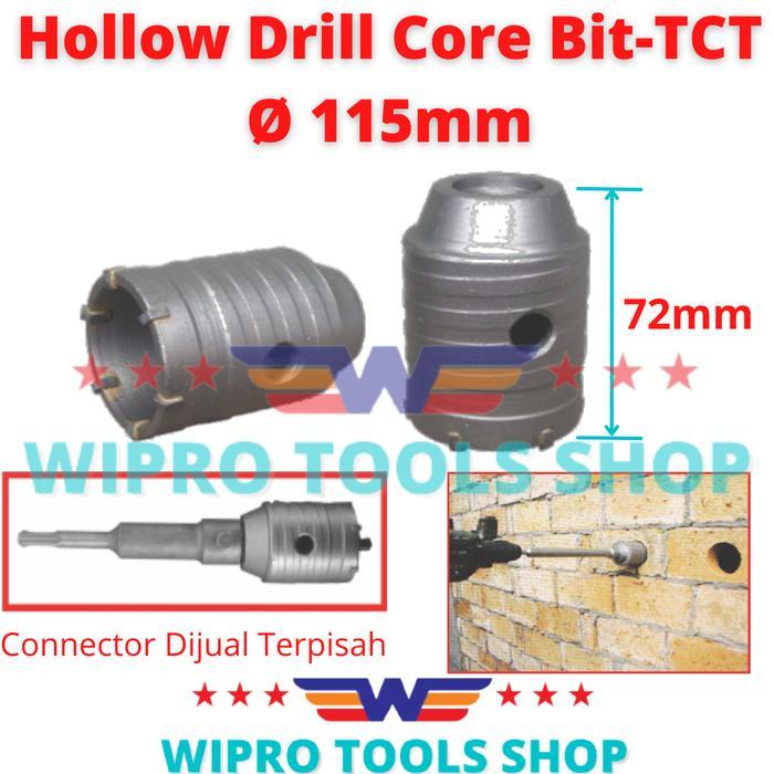 Hole Saw Beton Hollow Drill Core Bit Tct Ukuran 115Mm Wipro