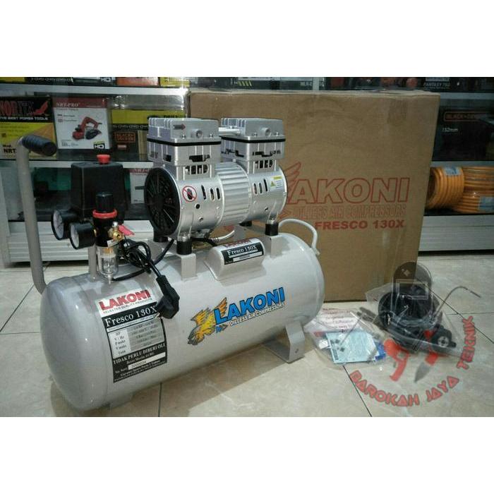 Mesin kompresor angin silent - oilless (1pk) Lakoni Fresco 130X 130 X