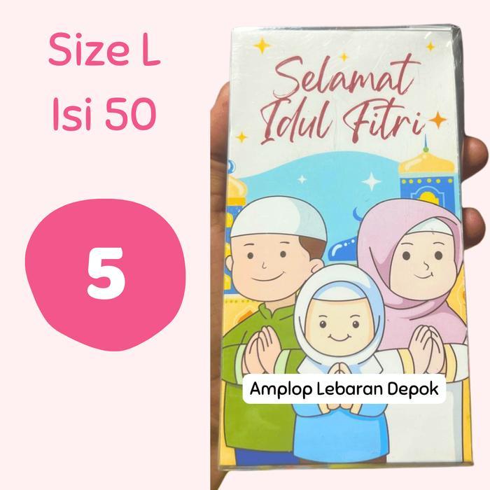 Amplop Grosir Lebaran MIka Ukuran L (Besar) Isi 50 pcs Angpao Lebaran Exclusive Amplop sultan amplop